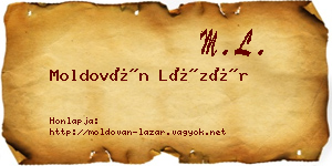 Moldován Lázár névjegykártya